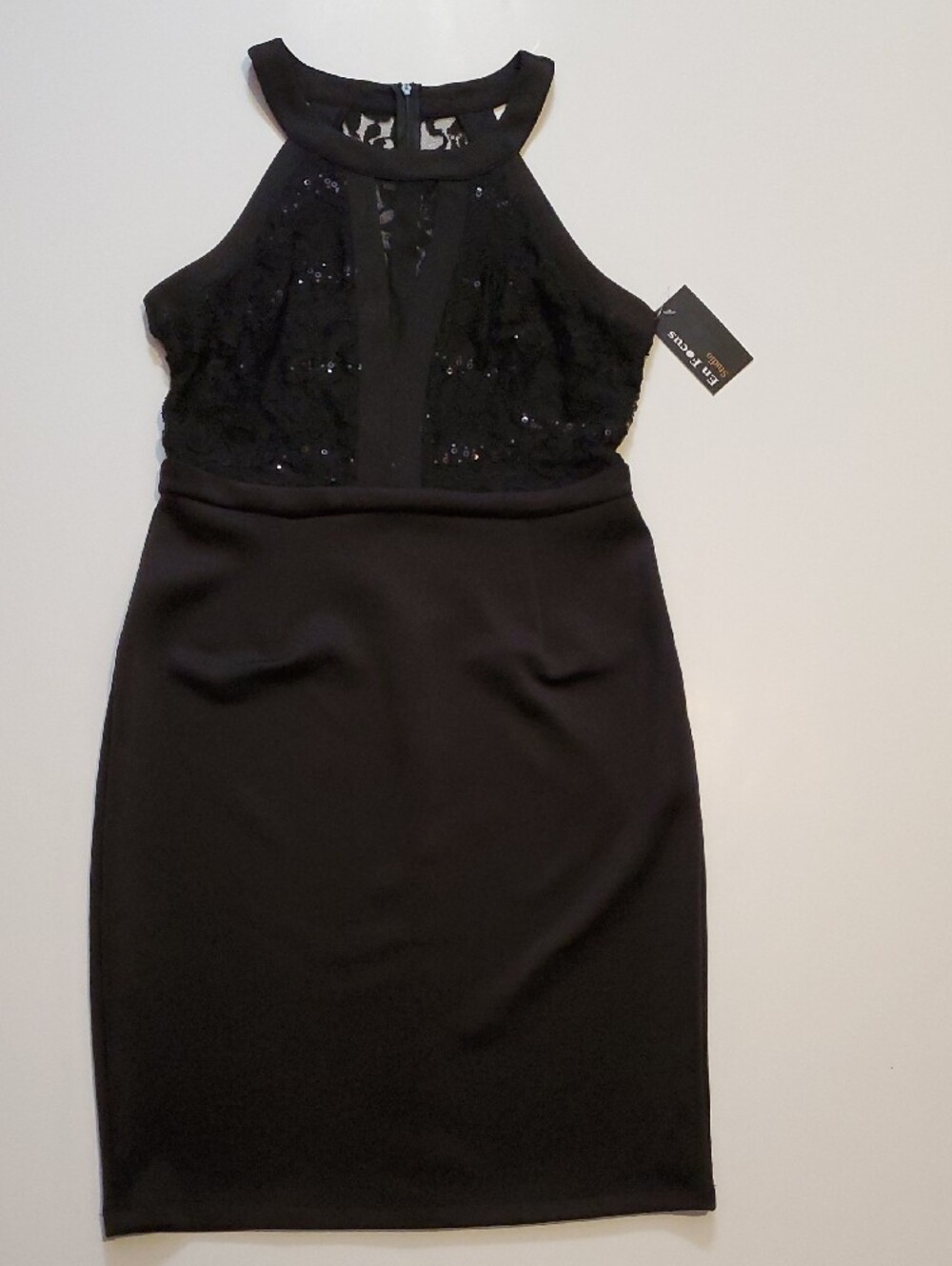 Enfocus Studio Black Sequin Sheath Midi Dress - Picture 8 of 12